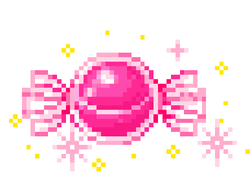 pink pixel art candy gif
