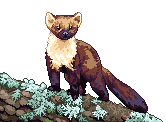 pixel art of a pine marten