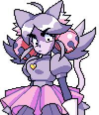 art of mad mew mew ghost form wagging her tail