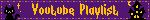purple blinkie with a black cat and mansion that says youtube playlist